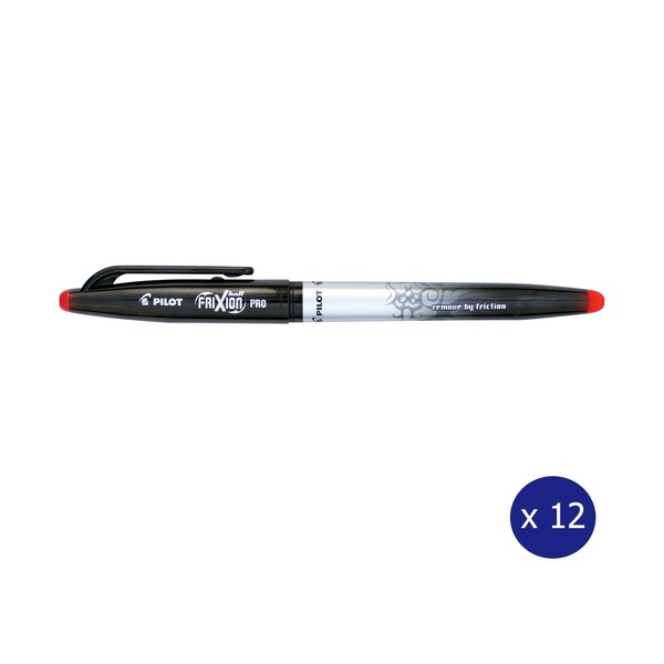 Pilot FriXion Ball Pro Erasable Gel Pen Fine Red Box of 12