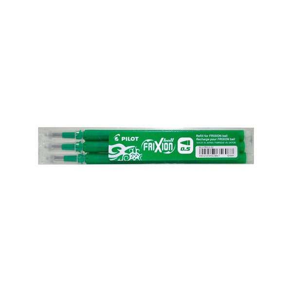 Pilot FriXion Ball Refill 0.5mm Green Pack of 3