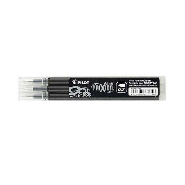Pilot FriXion Ball Refill 0.7mm Black Pack of 3