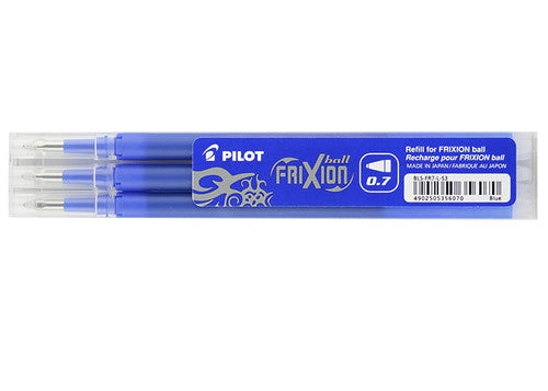 Pilot FriXion Ball Refill 0.7mm Blue Pack of 3