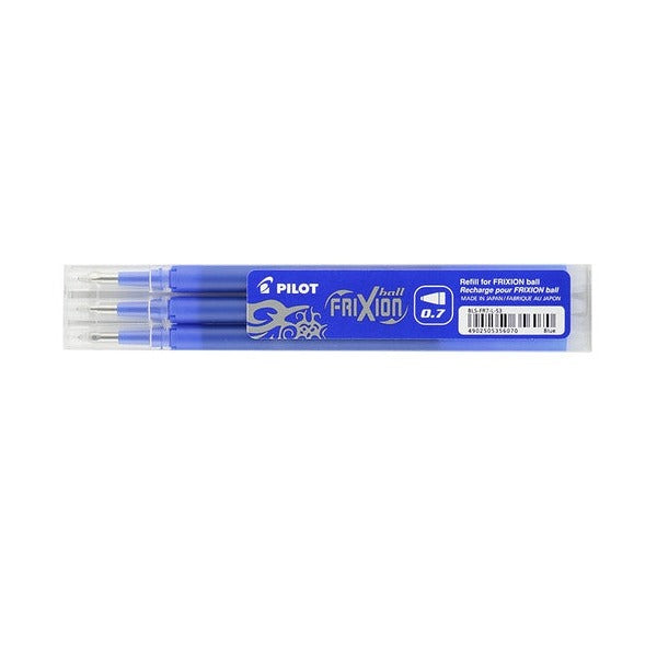 Pilot FriXion Ball Refill 0.7mm Blue Pack of 3