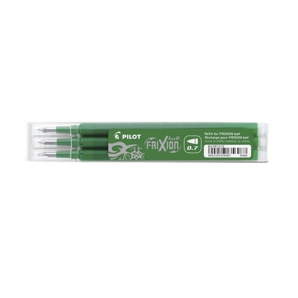 Pilot FriXion Ball Refill 0.7mm Green Pack of 3