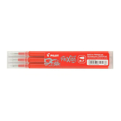 Pilot FriXion Ball Refill 0.7mm Red Pack of 3