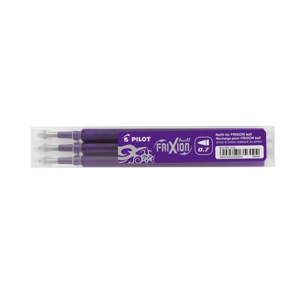 Pilot FriXion Ball Refill 0.7mm Violet Pack of 3