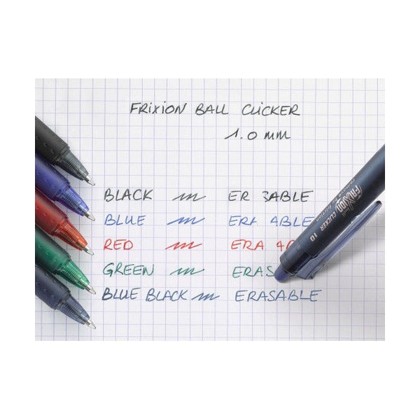 Pilot FriXion Clicker Erasable Retractable Gel Pen Medium Blue Box of 12 – view 2