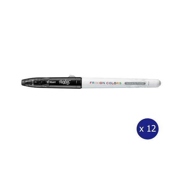 Pilot FriXion Colours Erasable Marker 2.5mm Black Box of 12