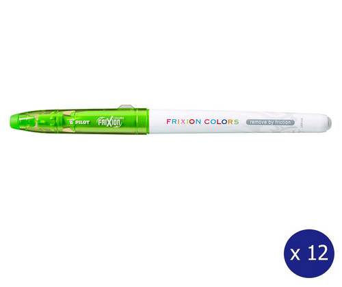 Pilot FriXion Colours Erasable Marker 2.5mm Light Green Box of 12