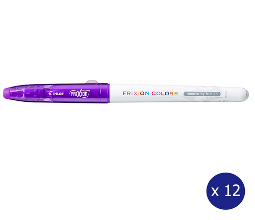 Pilot FriXion Colours Erasable Marker 2.5mm Violet Box of 12