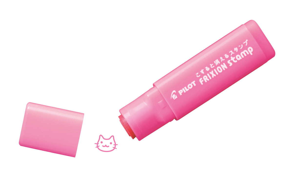 PILOT FriXion Erasable Stamp Cat Pink Box of 5
