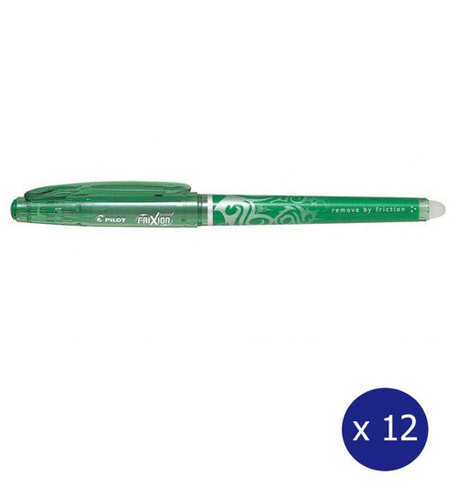 Pilot FriXion Point Erasable Gel Pen Extra Fine Green Box of 12