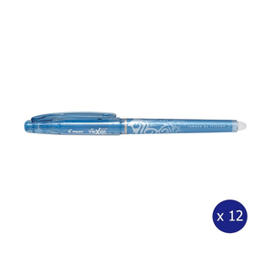 Pilot FriXion Point Erasable Gel Pen Extra Fine Light Blue Box of 12