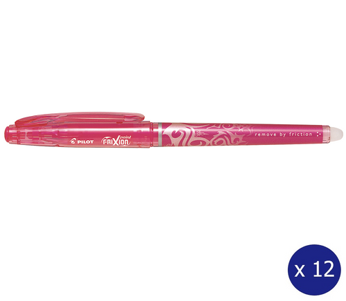 Pilot FriXion Point Erasable Gel Pen Extra Fine Pink Box of 12
