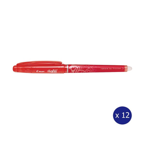 Pilot FriXion Point Erasable Gel Pen Extra Fine Red Box of 12