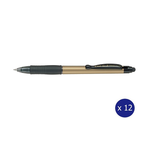 Pilot G-2 Penstylus Gel Pen 0.7mm Gold Barrel Black Ink Box of 12