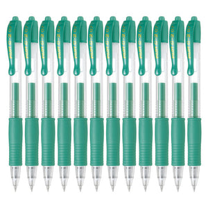 Pilot G-2 Retractable Gel Pen 0.7mm Metallic Green Box of 12