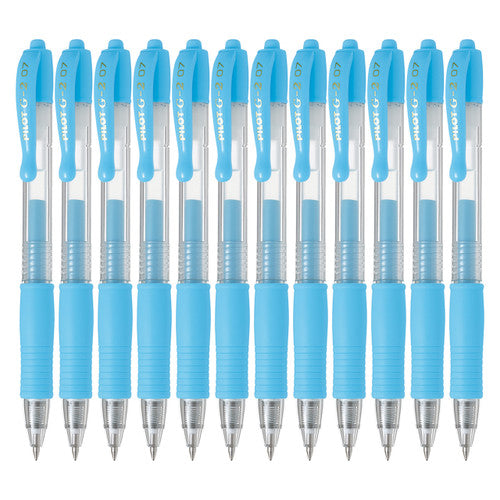 Pilot G-2 Retractable Gel Pen 0.7mm Pastel Blue Box of 12