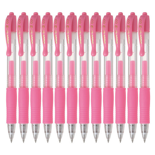 Pilot G-2 Retractable Gel Pen 0.7mm Pastel Pink Box of 12