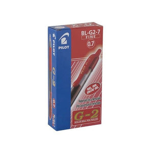 Pilot G-2 Retractable Gel Pen 0.7mm Red Box of 12