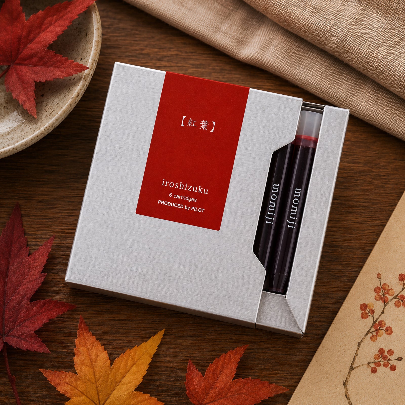 Pilot Iroshizuku Fountain Pen Ink Cartridge Autumn Leaves (Momiji) Pack 6 – view 4