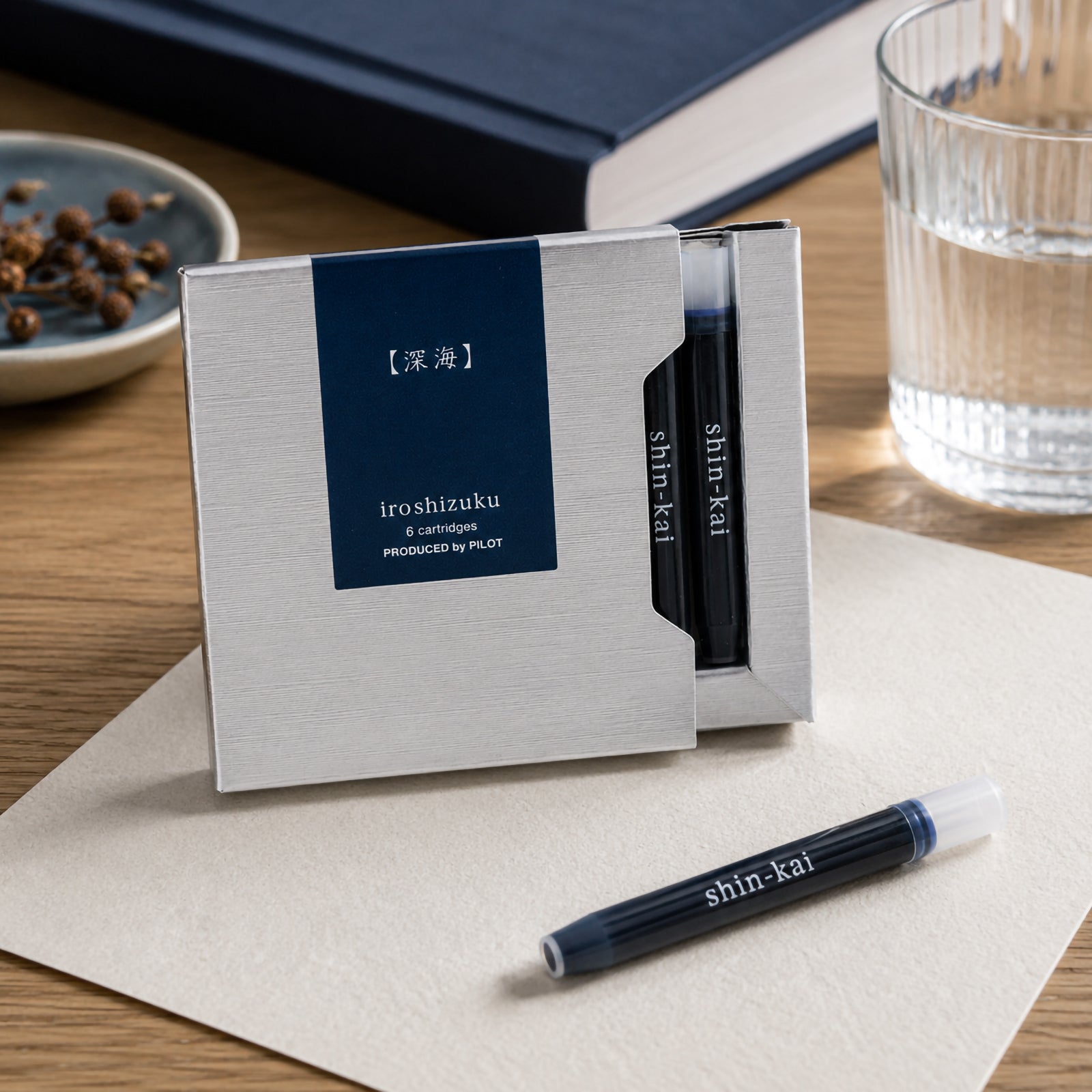 Pilot Iroshizuku Fountain Pen Ink Cartridge Deep Sea (Shin-kai) Pack 6 – view 5