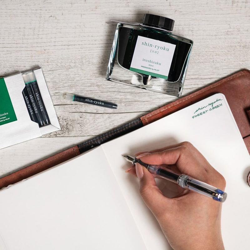 Pilot Iroshizuku Fountain Pen Ink Cartridge Forest Green (Shin-ryoku) Pack 6 – view 3