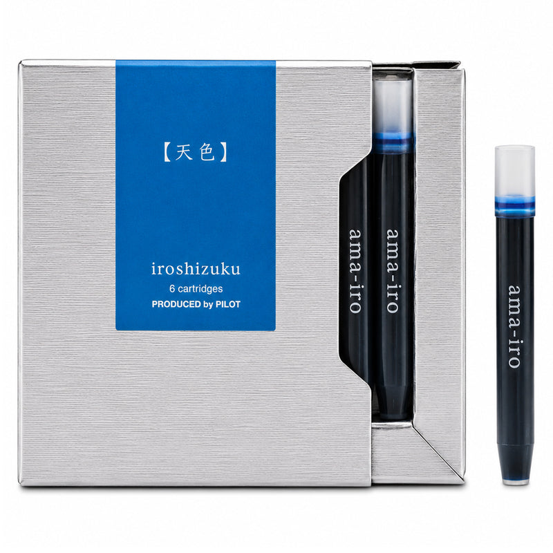 Pilot Iroshizuku Fountain Pen Ink Cartridge Sky Blue (Ama-iro) Pack 6