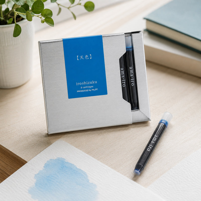 Pilot Iroshizuku Fountain Pen Ink Cartridge Sky Blue (Ama-iro) Pack 6 – view 5