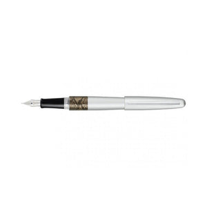Pilot MR2 Fountain Pen Silver Python Barrel Medium Nib
