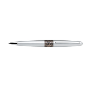 Pilot MR2 Premium Ballpoint Pen Medium Silver Python Barrel Black Ink
