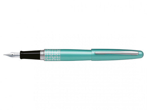 Pilot MR3 Retro Pop Fountain Pen Aqua Dots Barrel Medium Nib