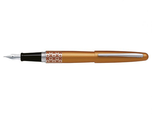 Pilot MR3 Retro Pop Fountain Pen Orange Flower Barrel Medium Nib