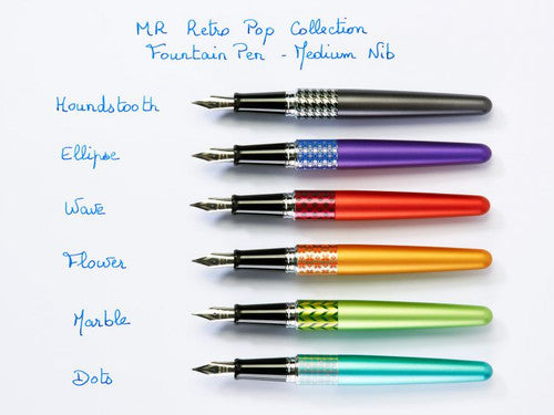 Pilot MR3 Retro Pop Fountain Pen Orange Flower Barrel Medium Nib – view 3