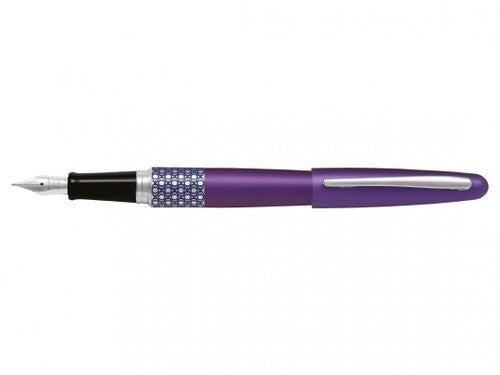 Pilot MR3 Retro Pop Fountain Pen Violet Ellipse Barrel Medium Nib
