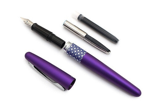 Pilot MR3 Retro Pop Fountain Pen Violet Ellipse Barrel Medium Nib – view 3