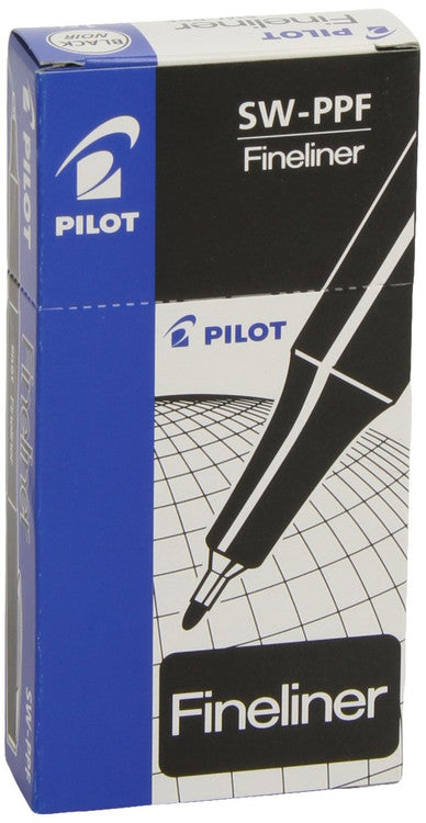 Pilot Original Fineliner Pen 0.4mm Black Box of 12
