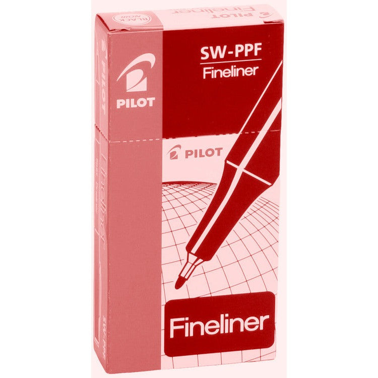 Pilot Original Fineliner Pen 0.4mm Red Box of 12