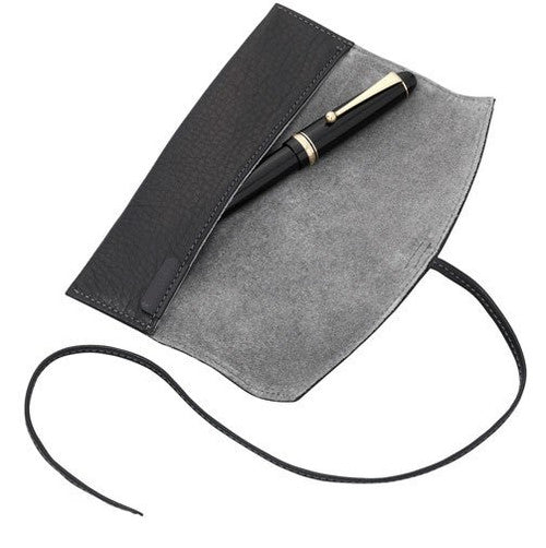 Pilot Pensemble 1 Pen Leather Pouch Roll Black and Grey – view 2