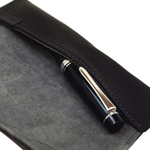 Pilot Pensemble 1 Pen Leather Pouch Roll Black and Grey – view 3