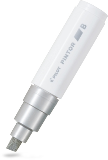 Pilot Pintor Paint Marker Broad Chisel Tip Silver – view 2