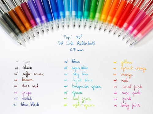 Pilot Poplol Retractable Gel Pen 0.7mm Baby Pink Box of 12 – view 5