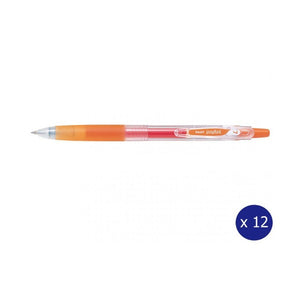 Pilot Poplol Retractable Gel Pen 0.7mm Orange Box of 12
