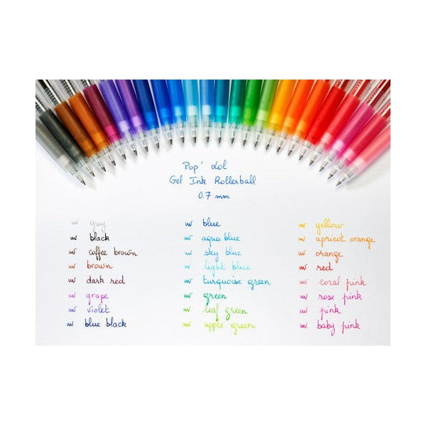 Pilot Poplol Retractable Gel Pen 0.7mm Pink Box of 12 – view 5