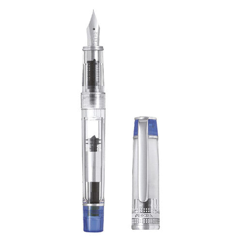 Pilot Prera Transparent Fountain Pen Blue Barrel Fine Nib – view 2