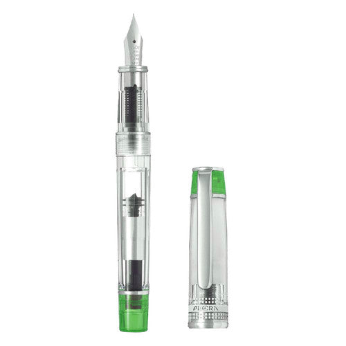 Pilot Prera Transparent Fountain Pen Green Barrel Fine Nib – view 2