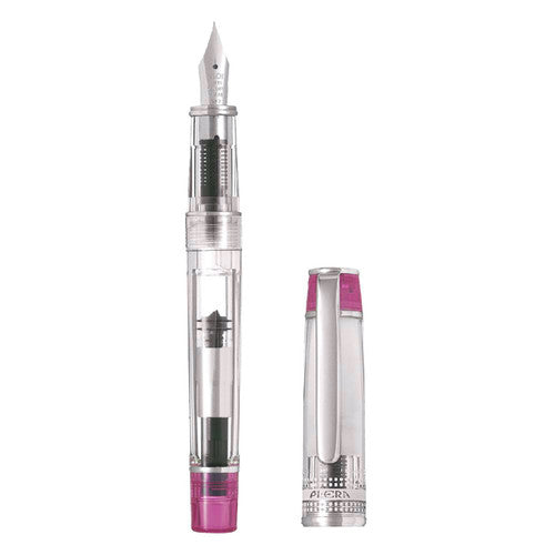Pilot Prera Transparent Fountain Pen Pink Barrel Fine Nib – view 2