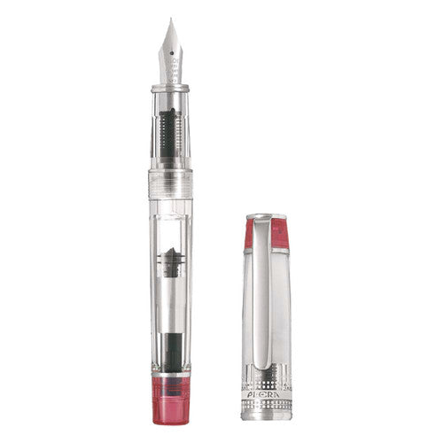 Pilot Prera Transparent Fountain Pen Red Barrel Fine Nib – view 2