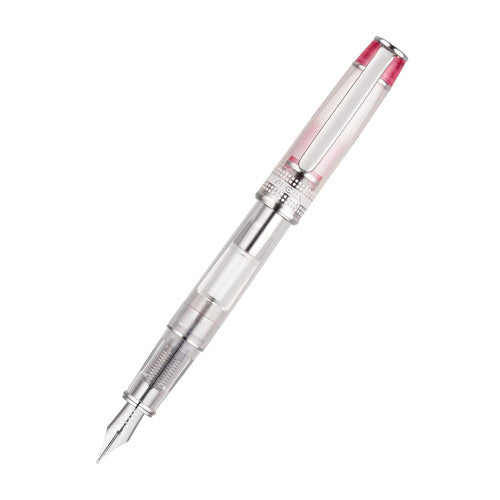 Pilot Prera Transparent Fountain Pen Red Barrel Medium Nib