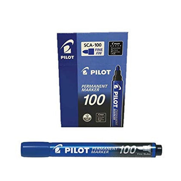 Pilot SCA-100 Permanent Marker Bullet Fine Blue Box of 12 – view 2