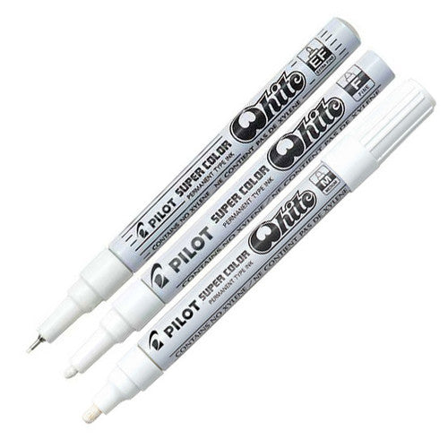 Pilot Super Colour Permanent Marker Bullet Medium White Box of 12 – view 2