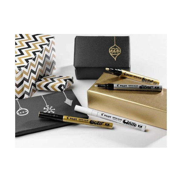 Pilot Super Colour Permanent Marker Bullet Medium White Box of 12 – view 5